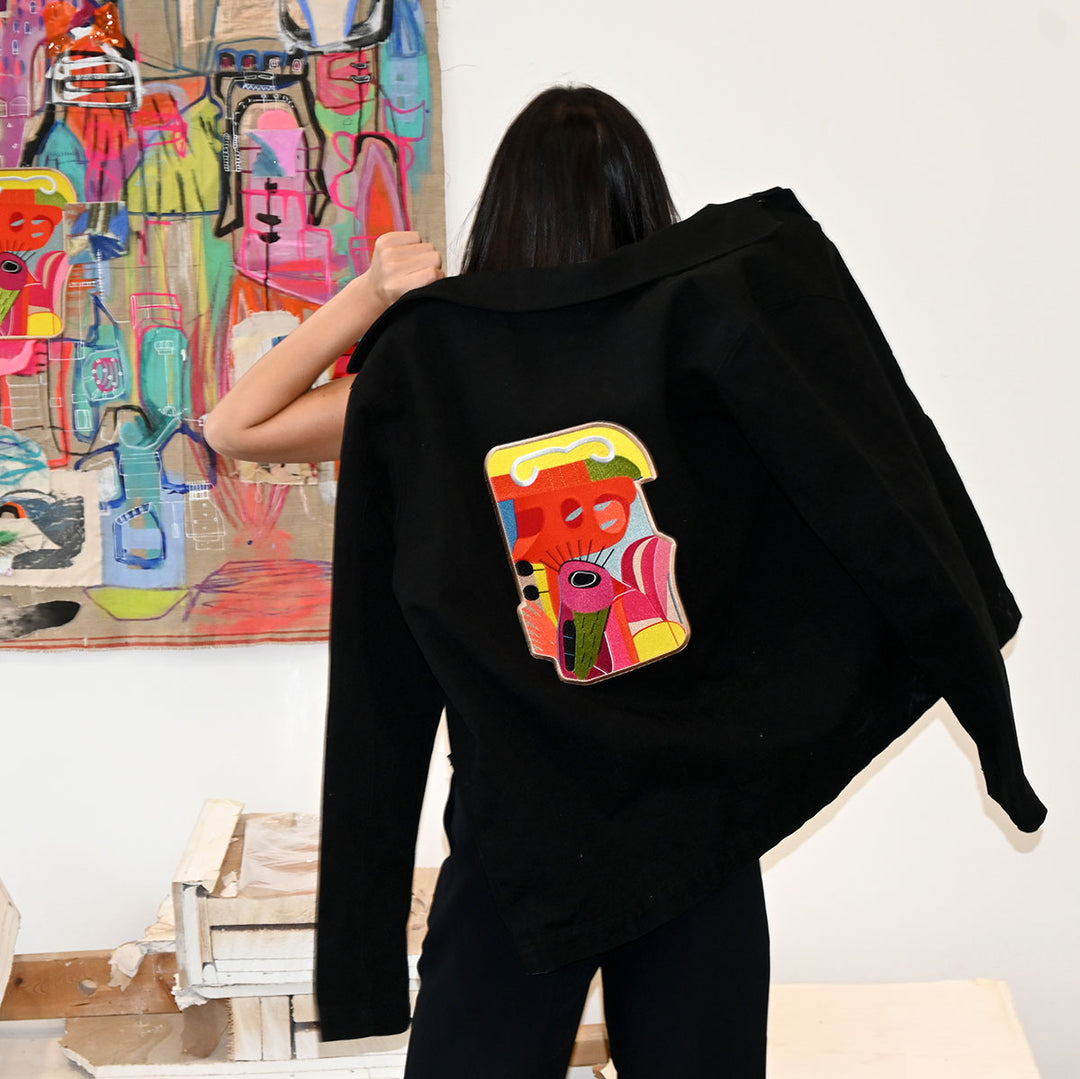 Jacket Fragment - with Art Patches