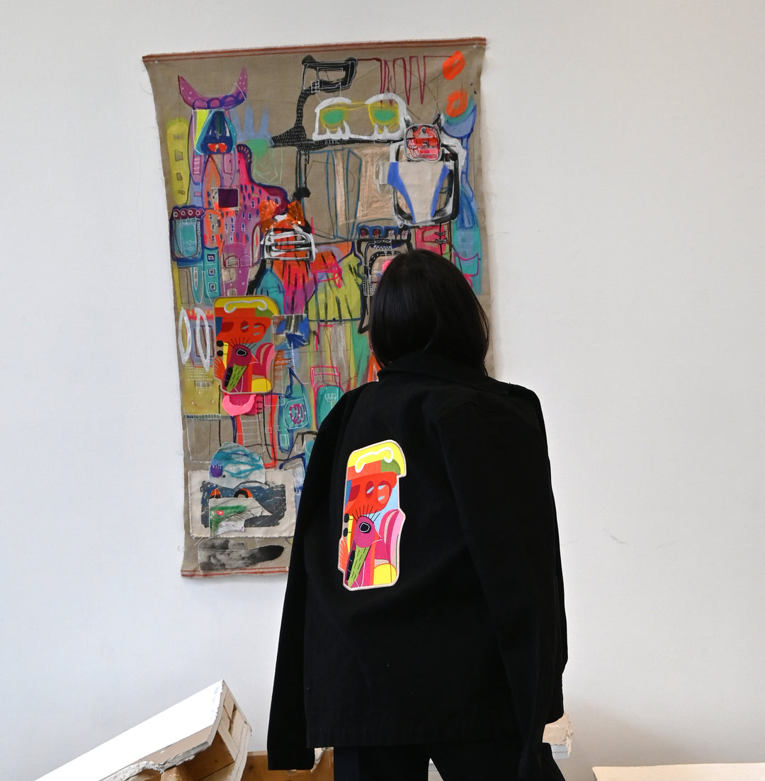 Jacket Fragment - with Art Patches
