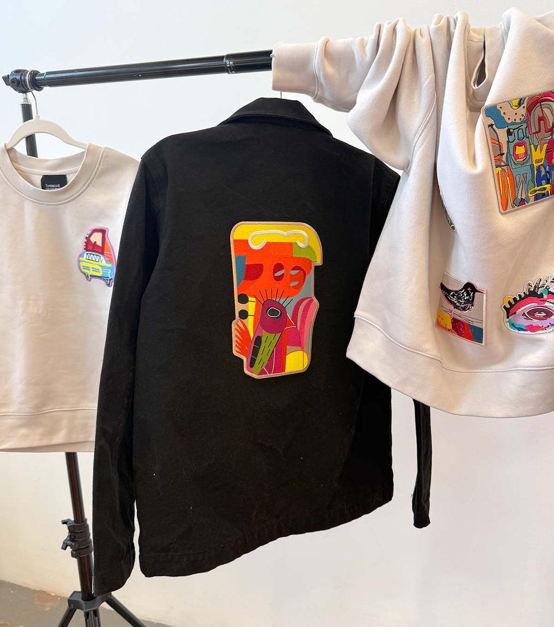 Jacket Fragment - with Art Patches