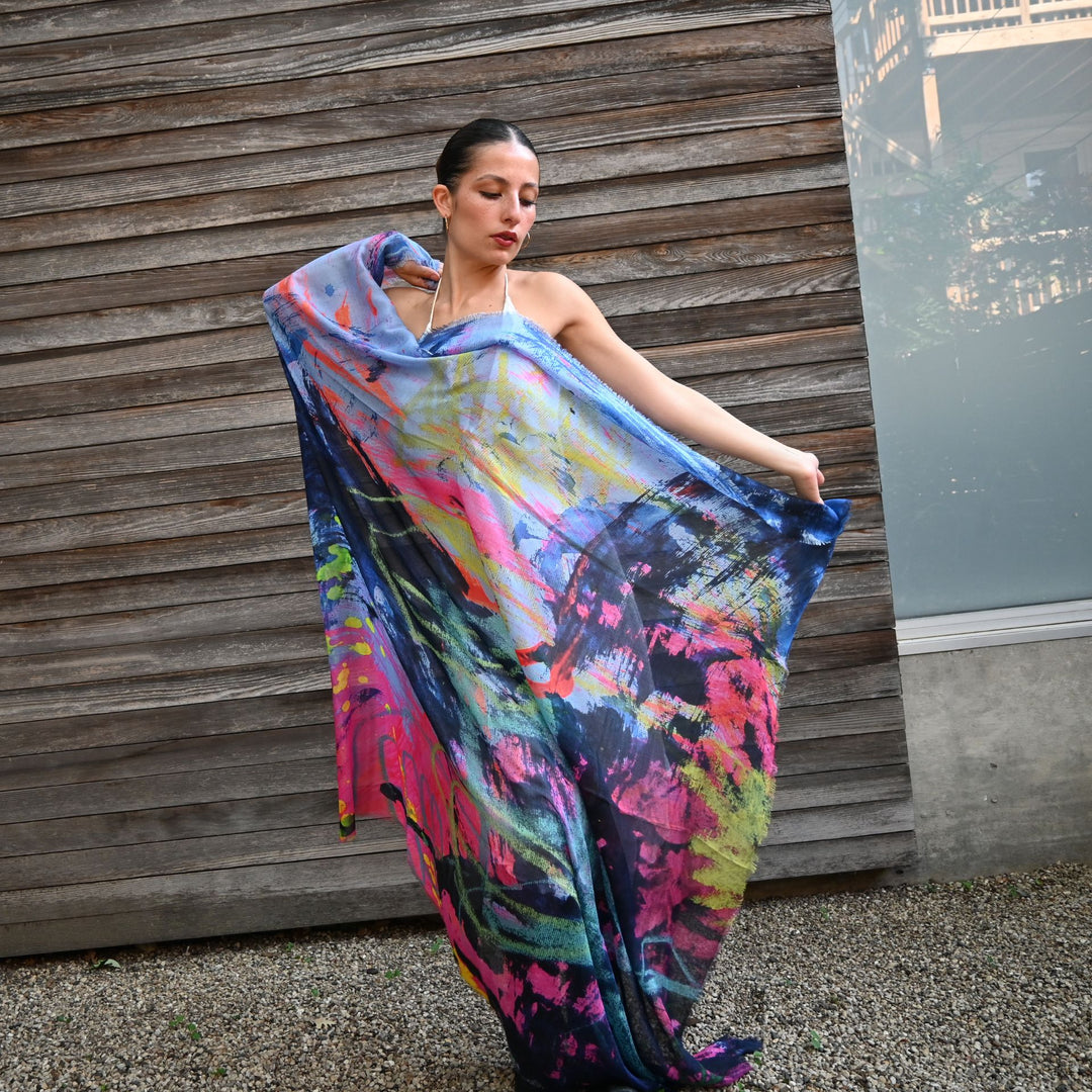 Rhythms Silk Scarf