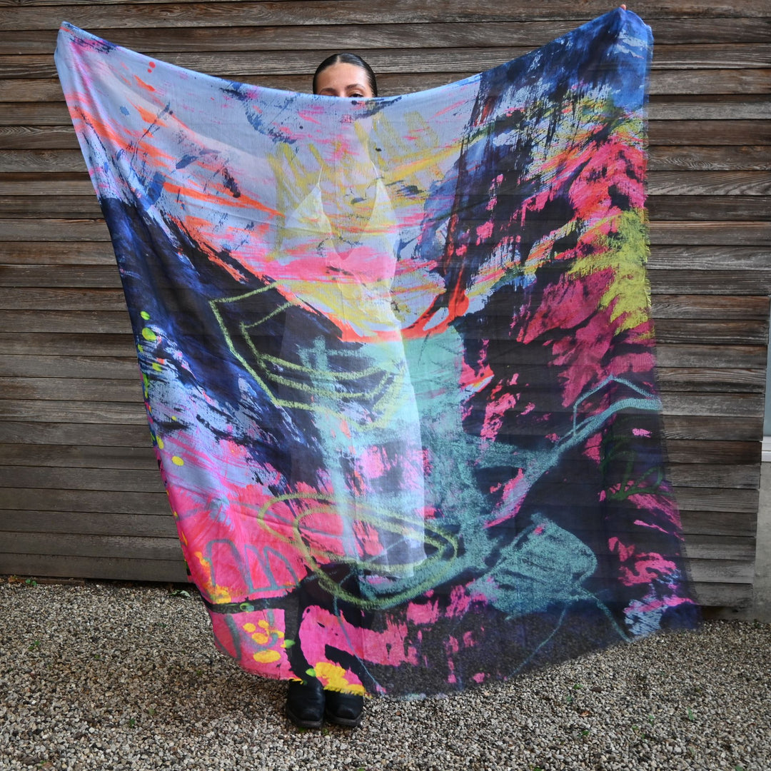 Rhythms Silk Scarf