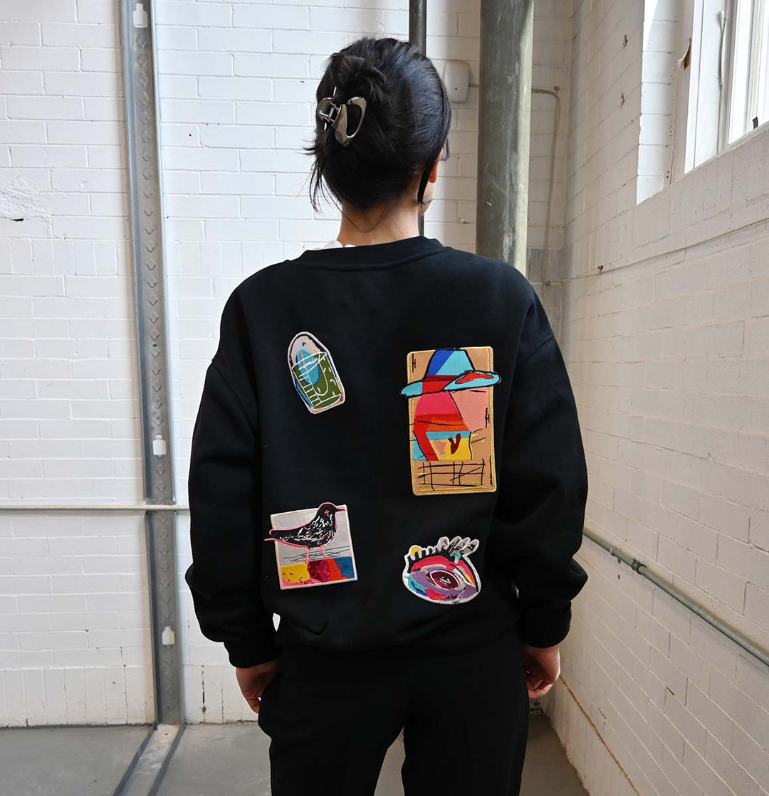 Sweater Horizon - with Art Patches