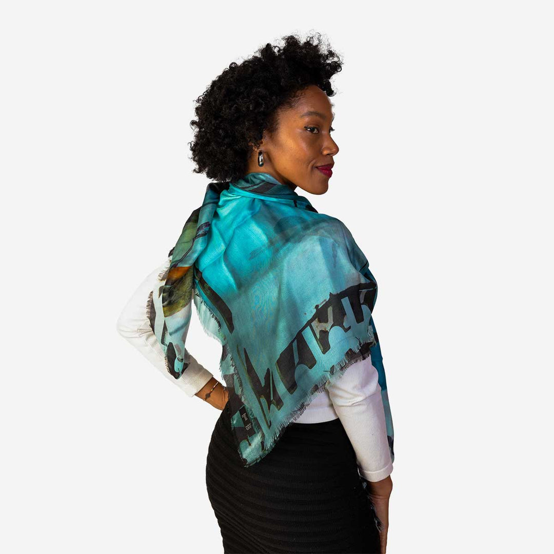 L'Oiseau Bleu Silk Modal Scarf