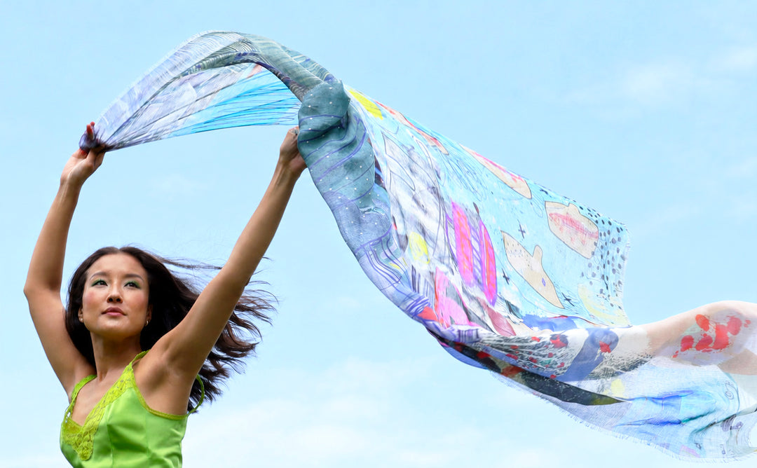 Azure Silk Modal Scarf