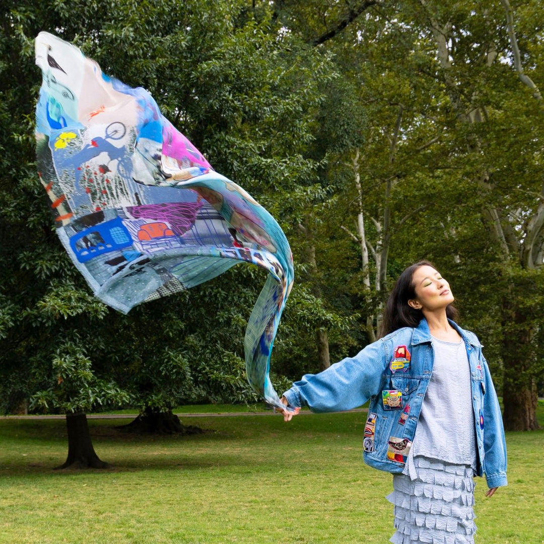 Azure Silk Modal Scarf