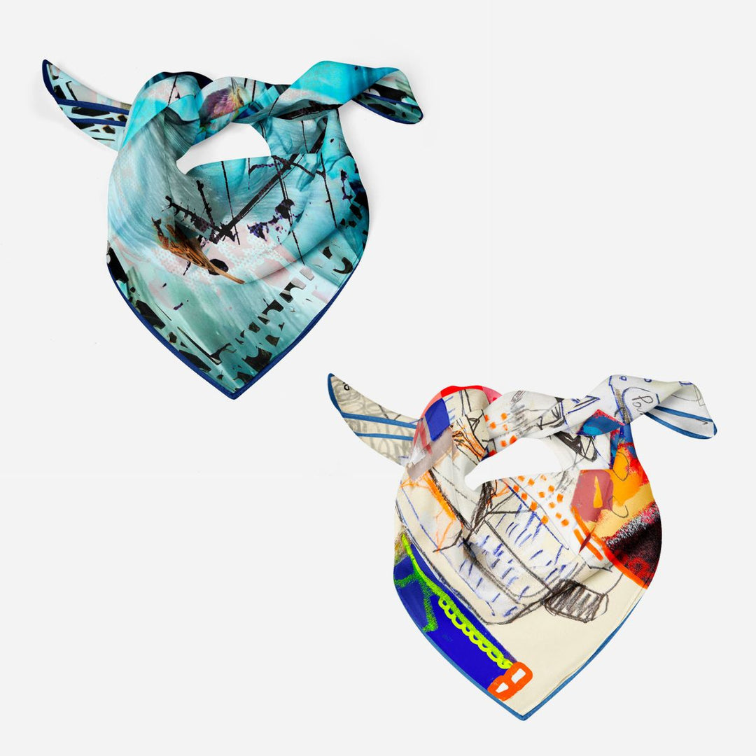 The Lovers - 2 Silk Bandanas Bundle