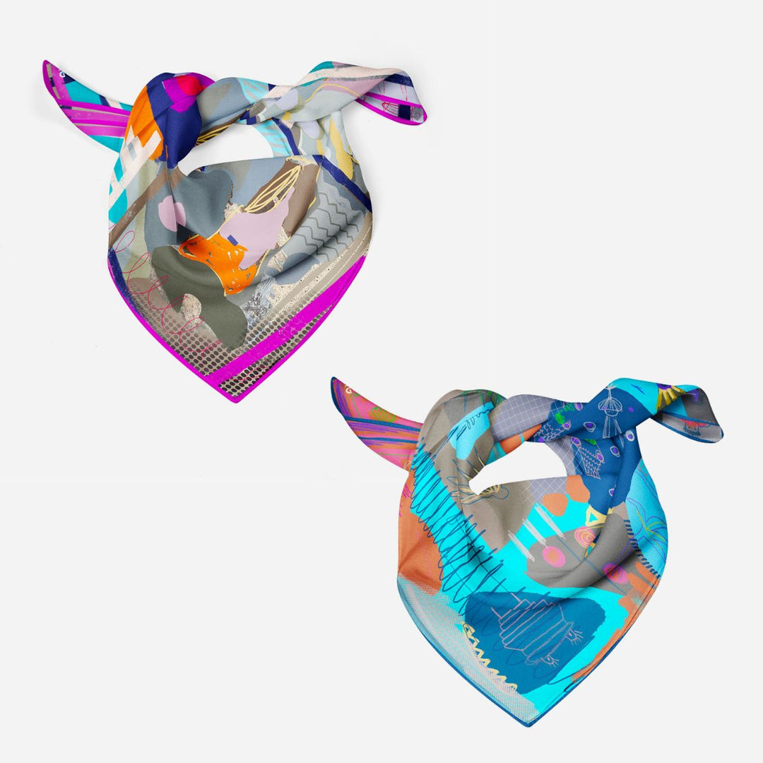 The Vibrants - 2 Silk Bandanas Bundle