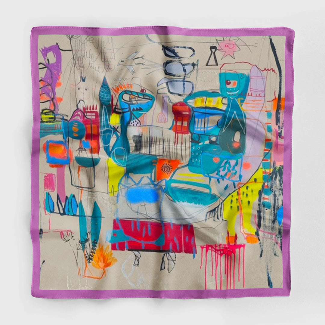 COLLECTIBLE – Double-Sided Silk Scarf Navigation – Limited Edition