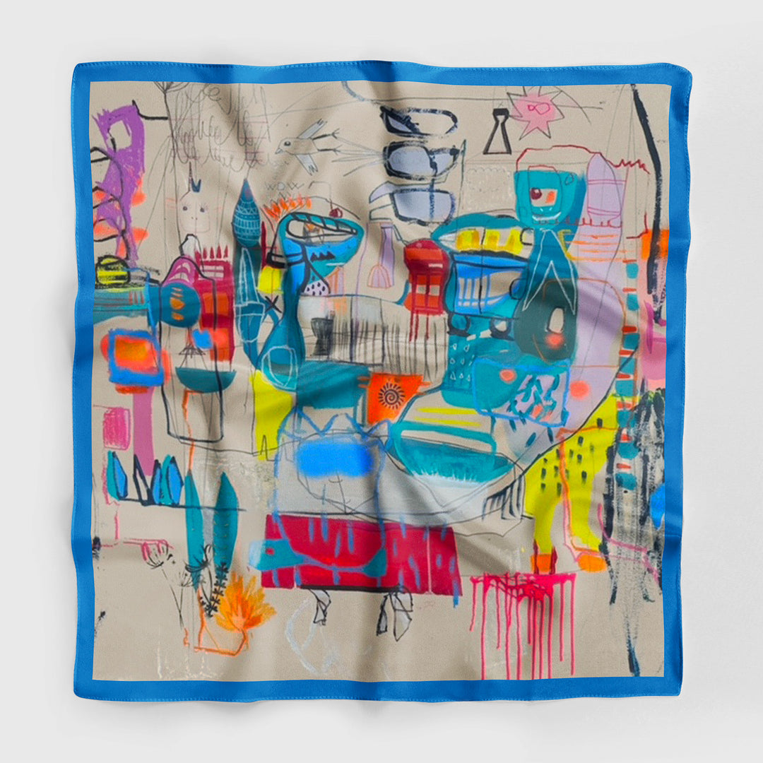 COLLECTIBLE – Double-Sided Silk Scarf Navigation – Limited Edition