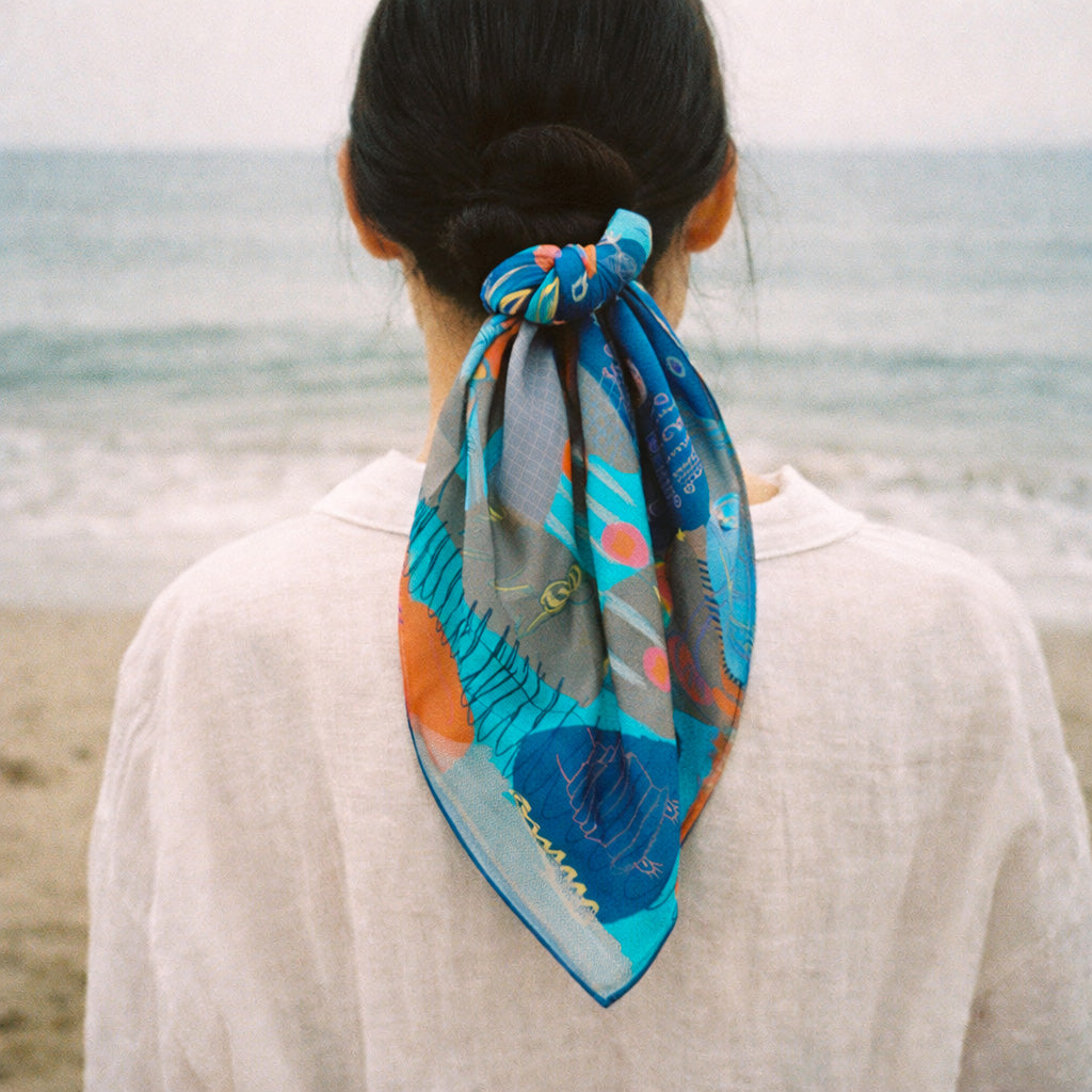 Blue Lagoon Silk Bandana