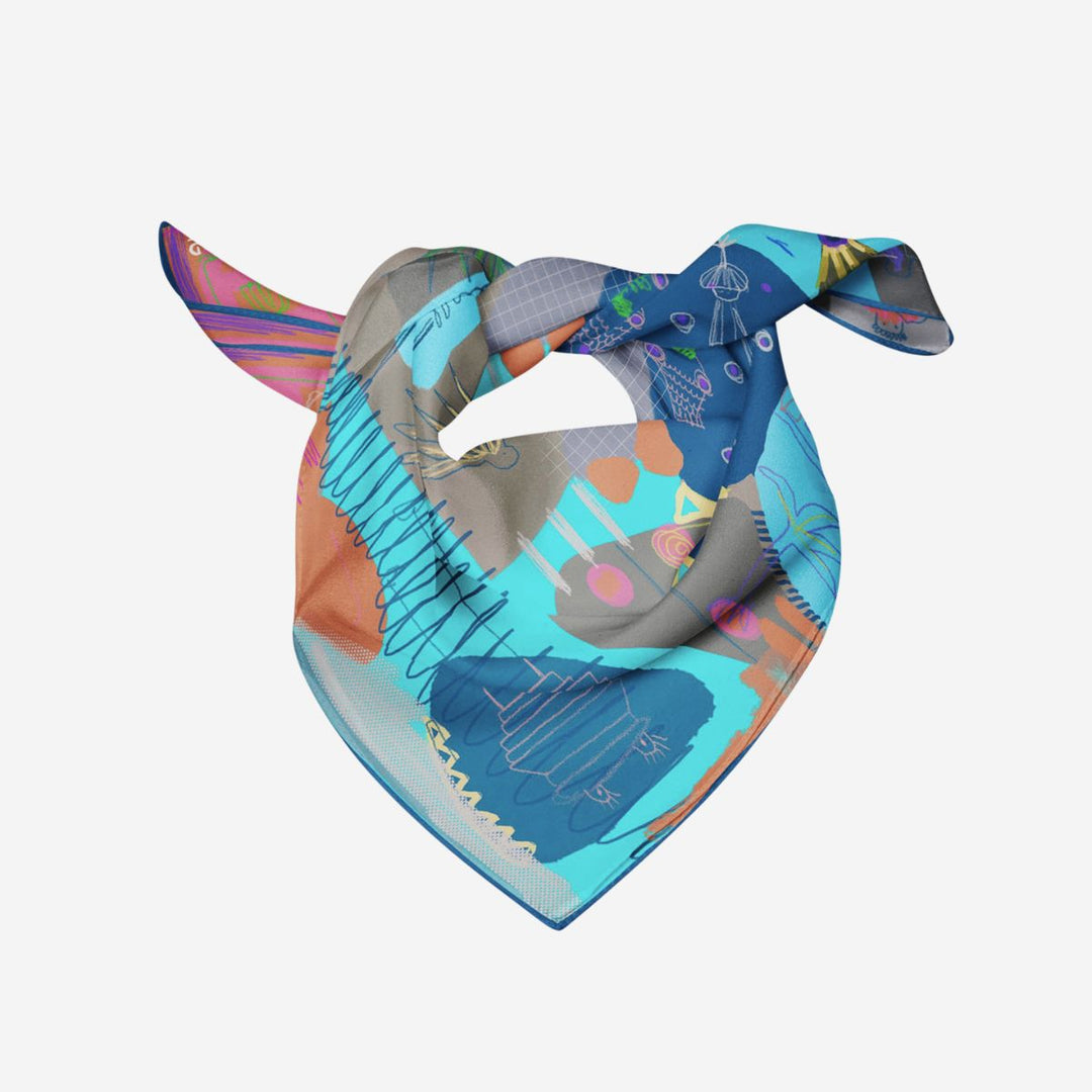 Blue Lagoon Silk Bandana
