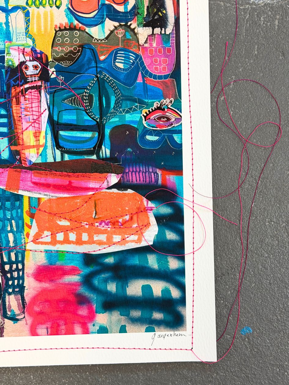 Mixed Media Artwork - Blueprint