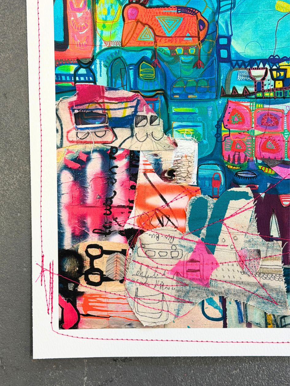 Mixed Media Artwork - Blueprint