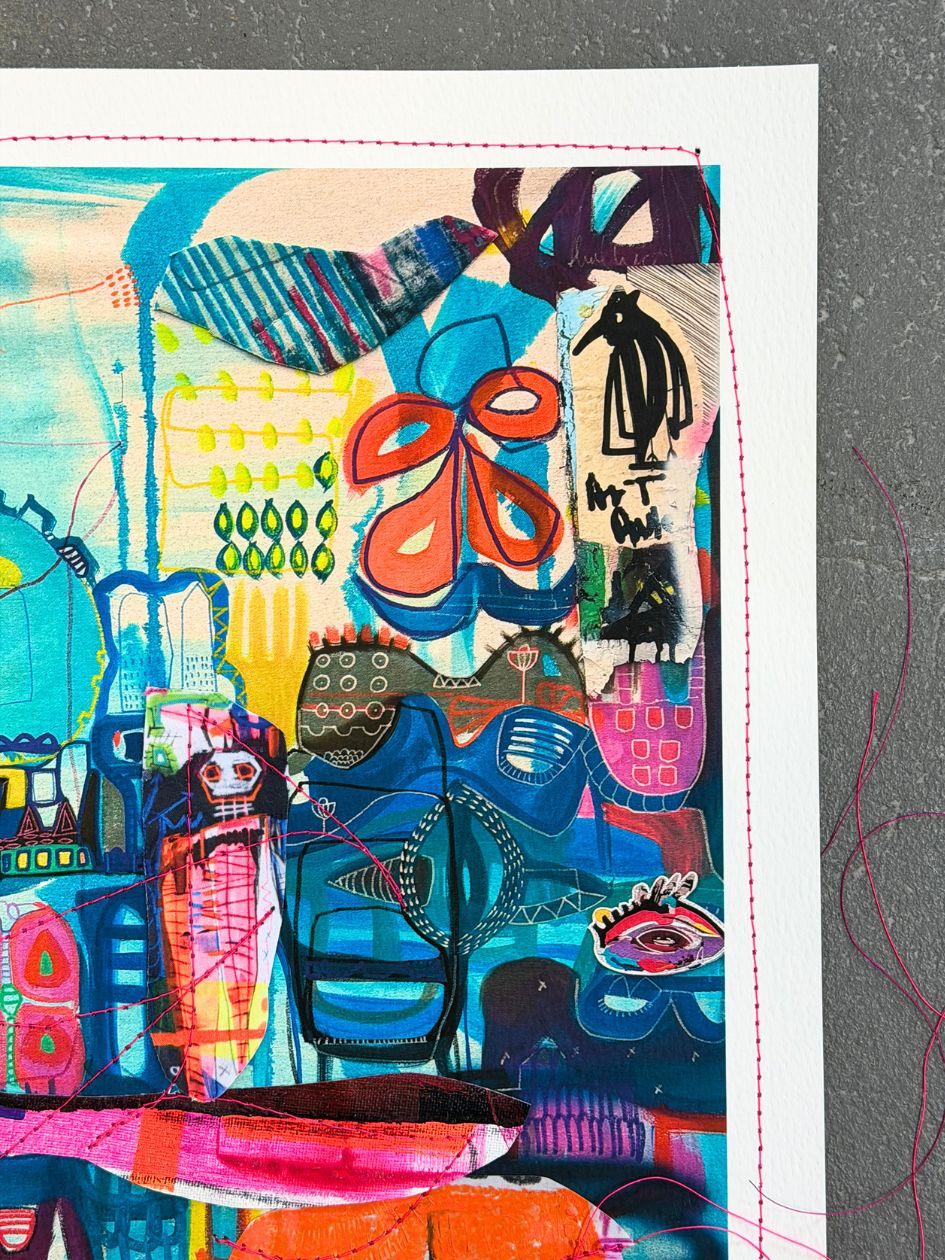 Mixed Media Artwork - Blueprint