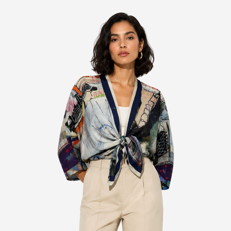 Capri Silk Kimono Robe