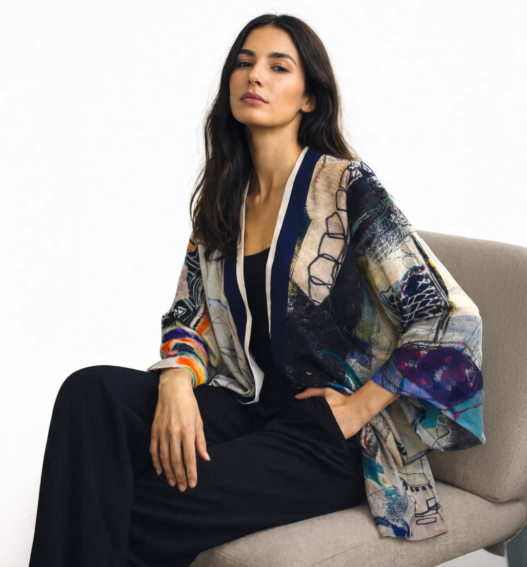 Capri Silk Kimono Robe
