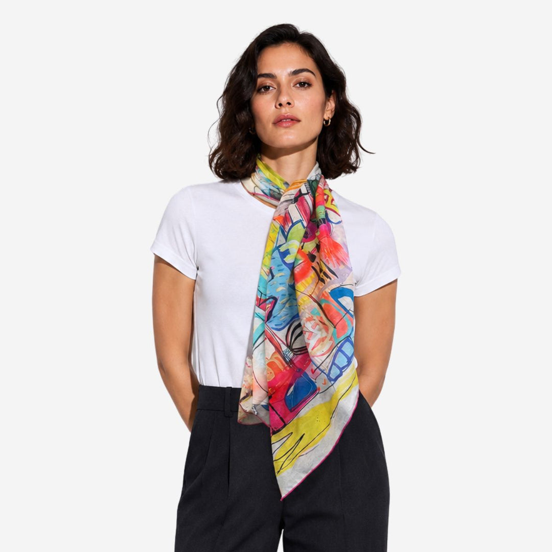 Etoile Silk Cotton Scarf
