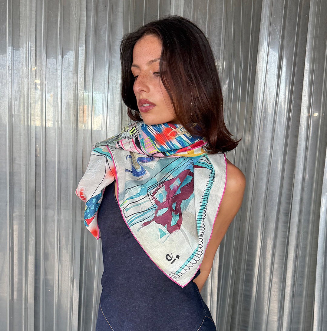 Etoile Silk Cotton Scarf