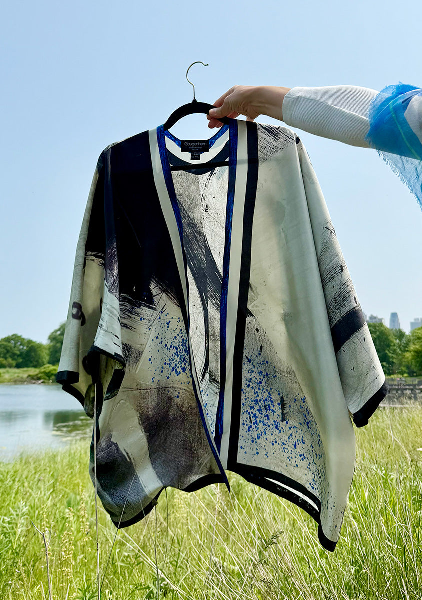 Ecriture Silk Kimono Robe