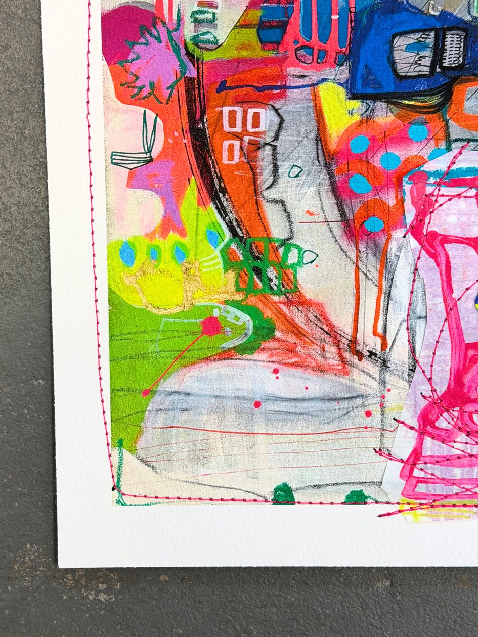 Mixed Media Artwork - Let's Talk