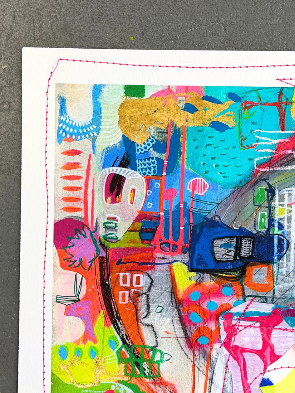 Mixed Media Artwork - Let's Talk