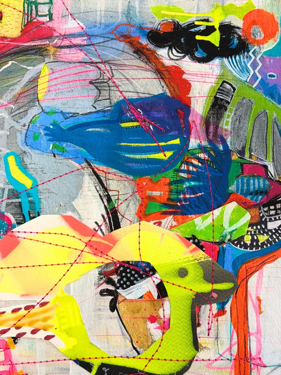 Mixed Media Artwork - Let's Talk