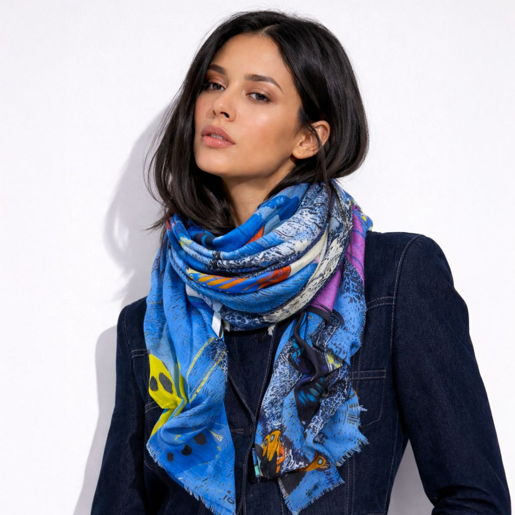 Women's Silk Scarf Monarch by Isabelle Gougenheim – Isabelle