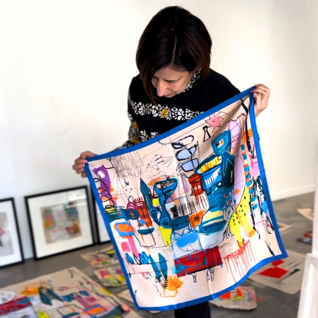 COLLECTIBLE – Double-Sided Silk Scarf Navigation – Limited Edition