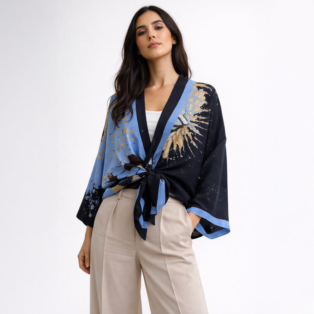 Ocean Silk Kimono Robe