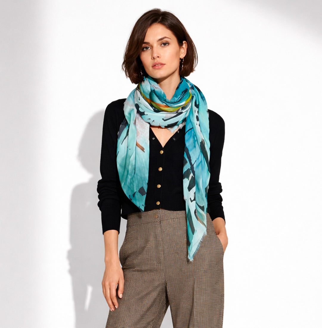 L'Oiseau Bleu Silk Scarf
