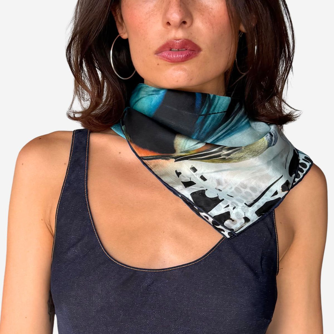 L'Oiseau Bleu Silk Bandana