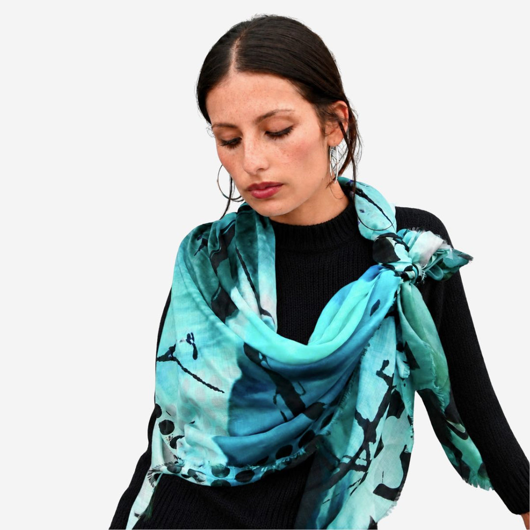 L'Oiseau Bleu Silk Scarf