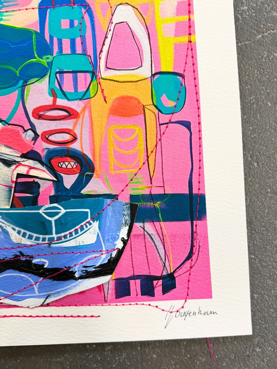 Mixed Media Artwork - Pink Odyssey