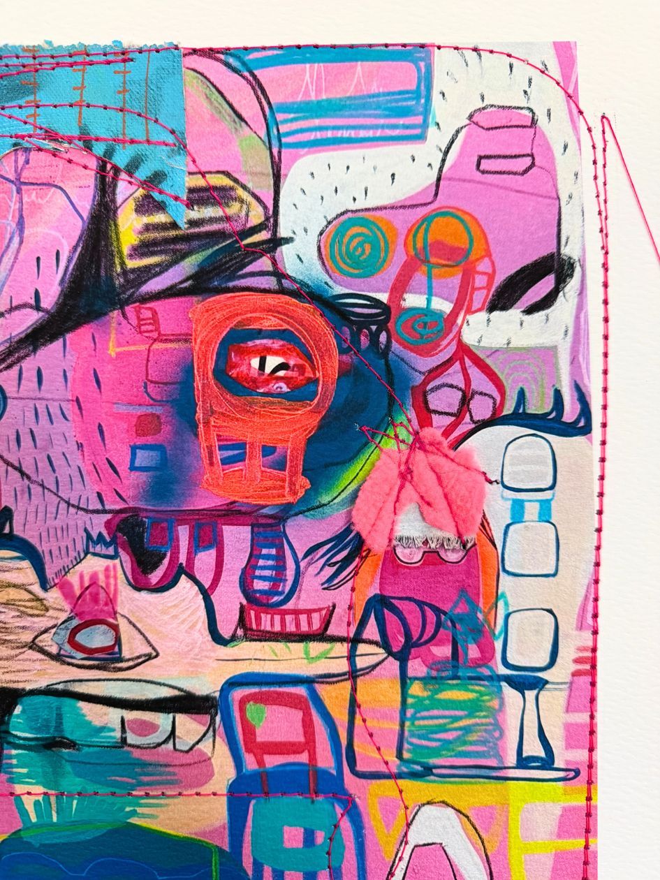 Mixed Media Artwork - Pink Odyssey