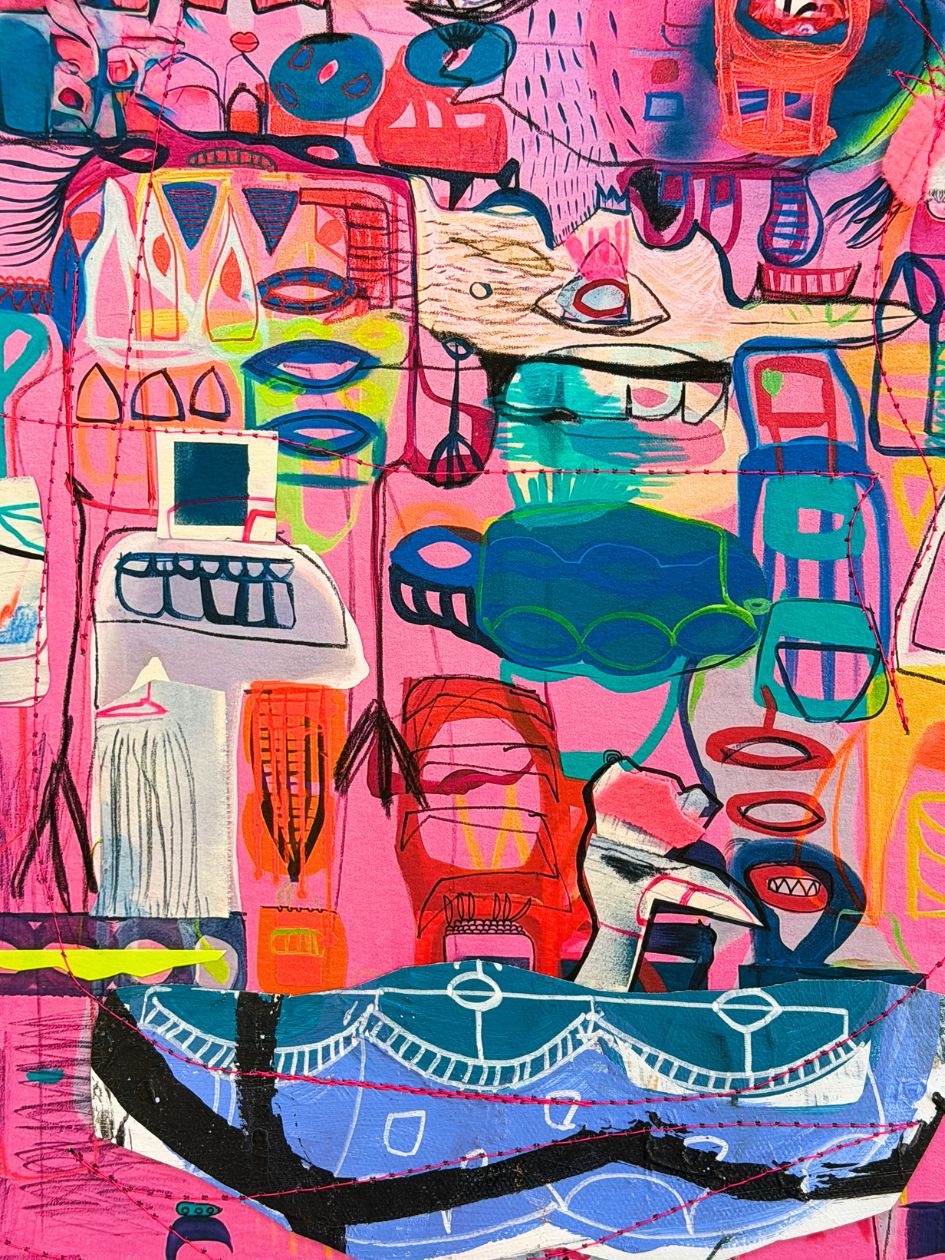 Mixed Media Artwork - Pink Odyssey