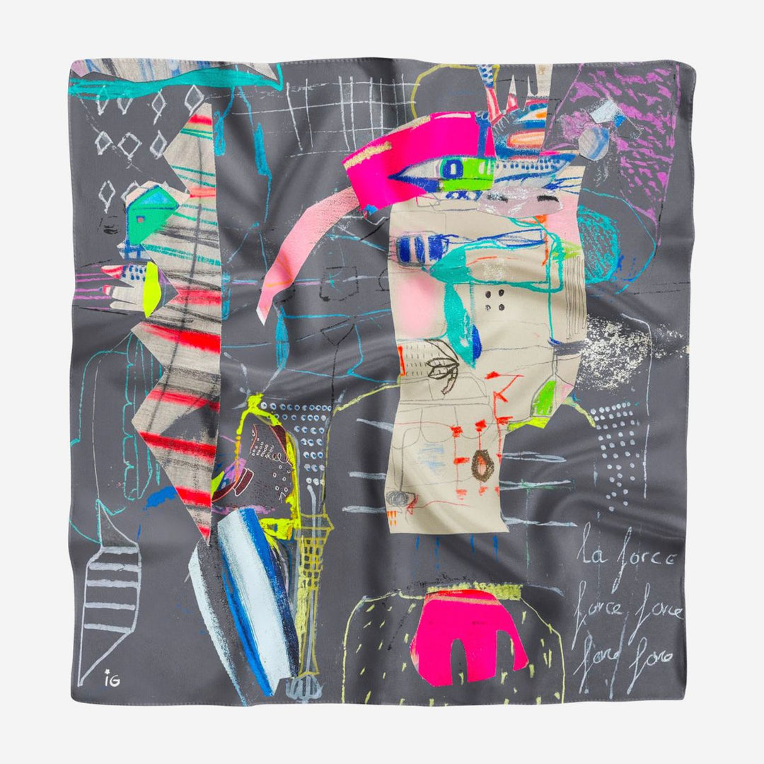 Portrait Cotton Scarf