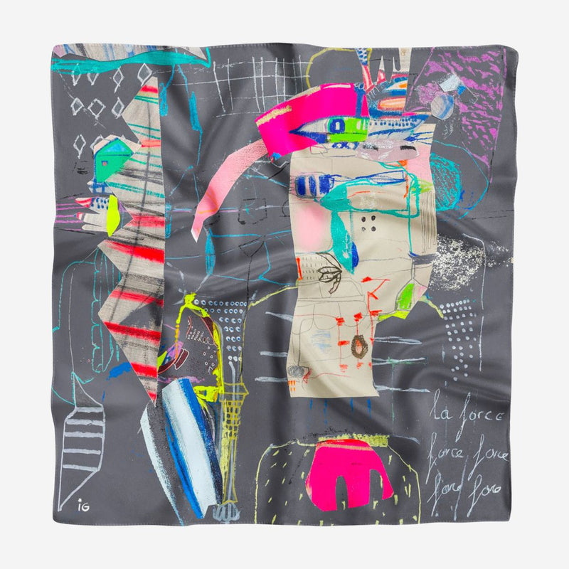 Portrait Cotton Scarf