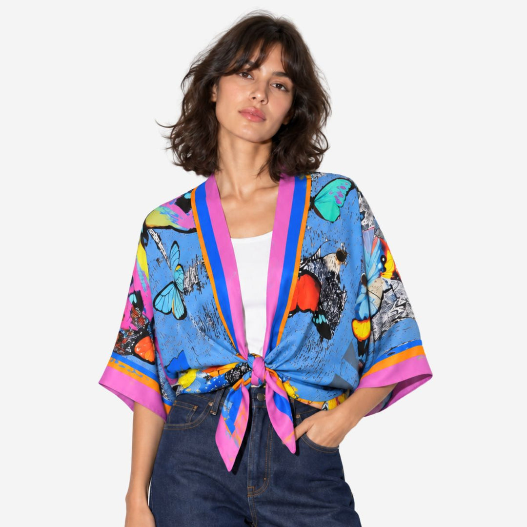 St Tropez Silk Kimono Robe
