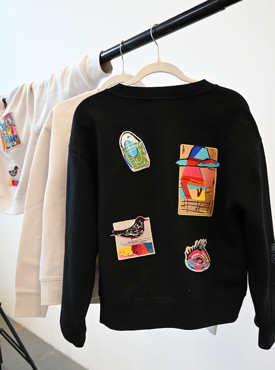 Horizon Sweatshirt - with Art Patches