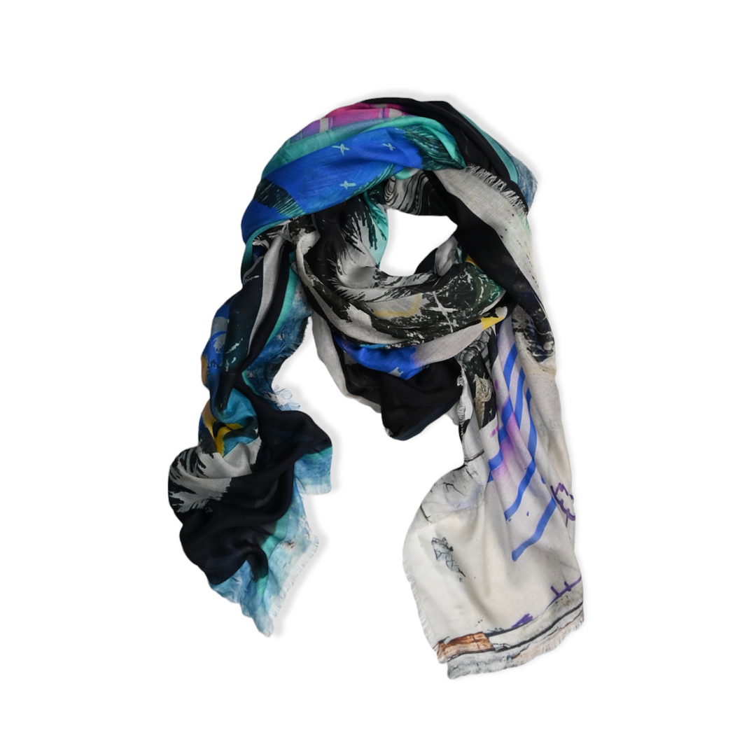 Silk Scarf Night in Colors
